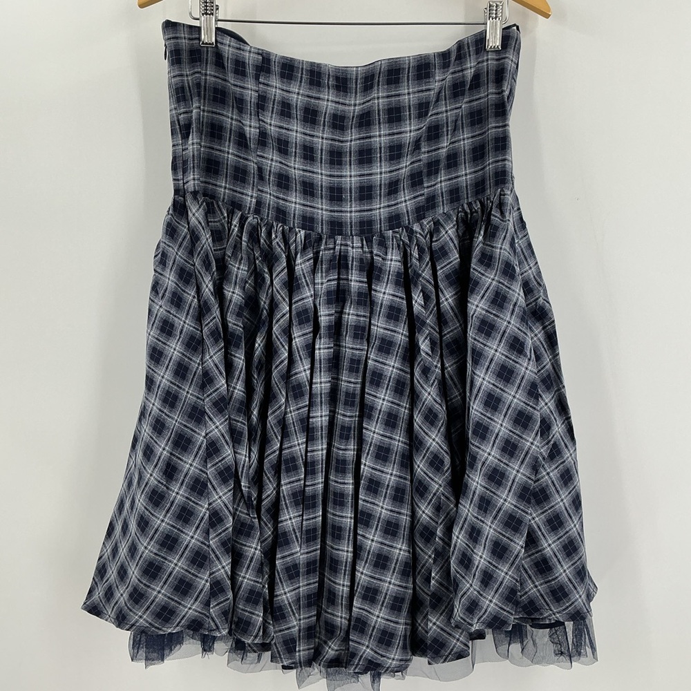 Kathrine Plaid Strapless Mini Dress XL - Picture 8 of 9